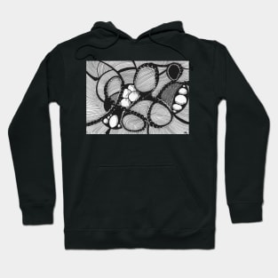 Abstract Black rings Hoodie